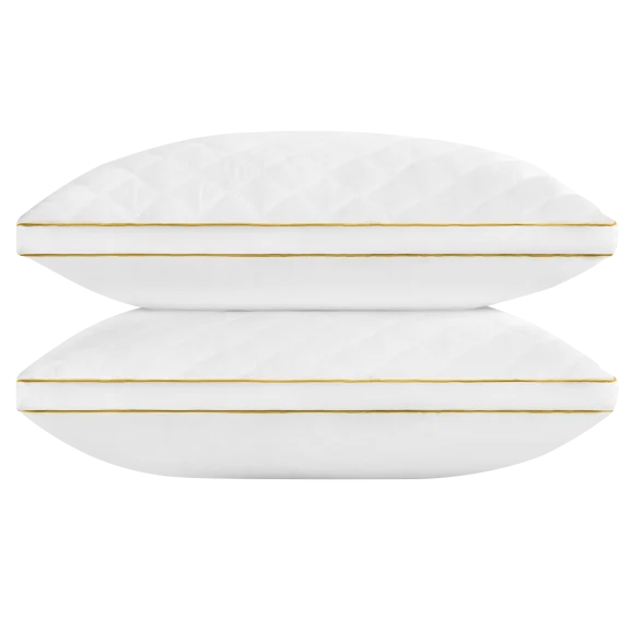2-Pack: Italian Collection Quilted Gel Fiber Pillow