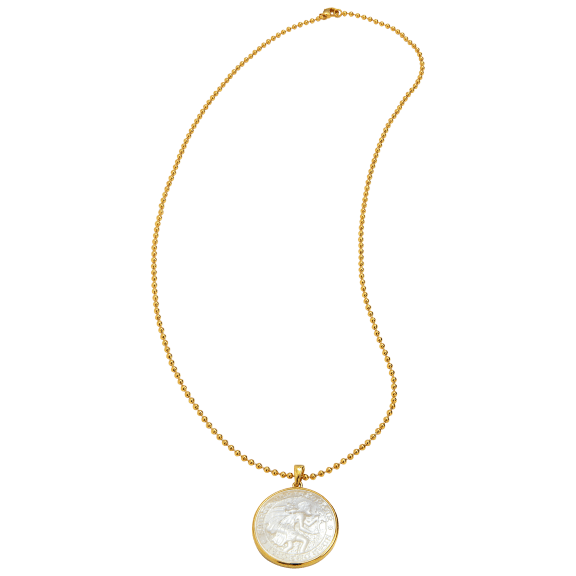 Savvy Cie 18K Gold Plated Saint Christopher Medallion