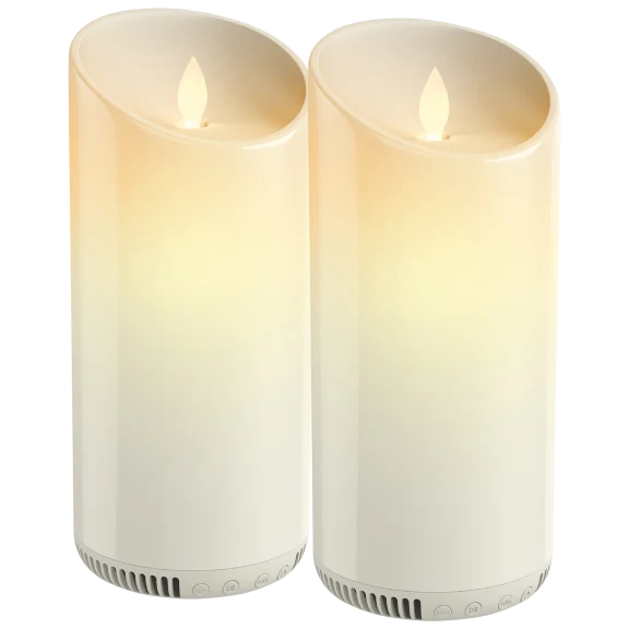 2-Pack: Lifestyle Advanced True Wireless Stereo LED Candle Bluetooth Speaker