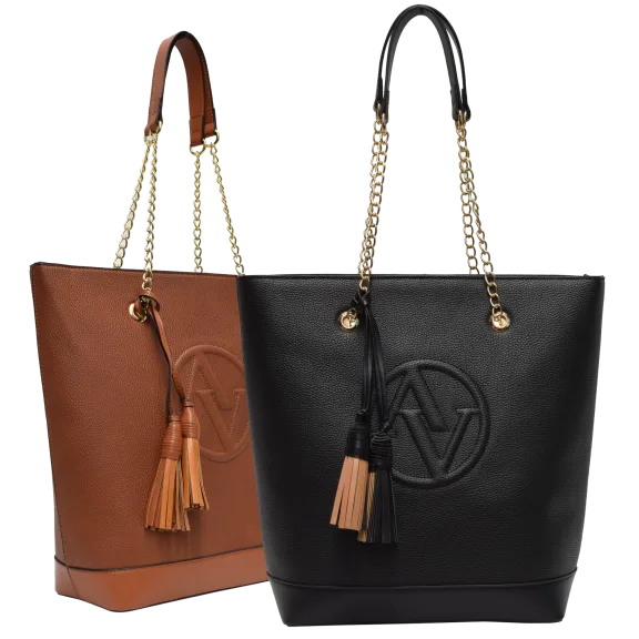 Adrienne Vittadini Signature Trapunto Collection Shopper Tote
