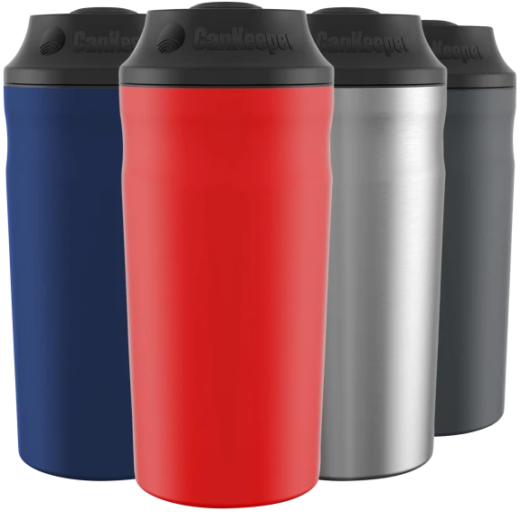 4-Pack: CanKeeper 3-in-1 Vacuum Insulated Can Coolers