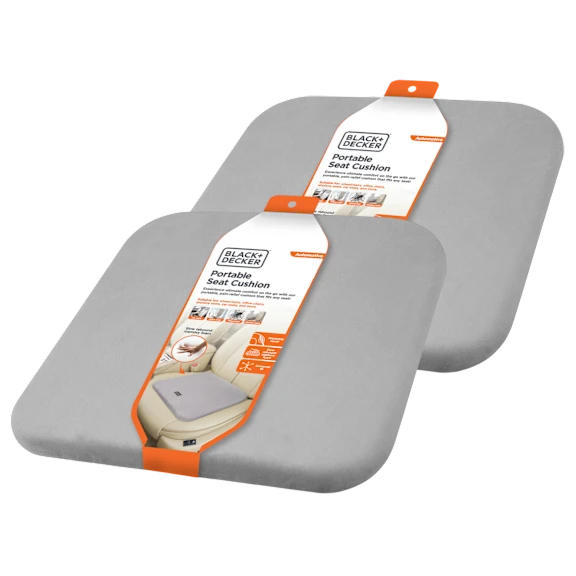 2-Pack: Black+Decker Memory Foam Seat Cushions