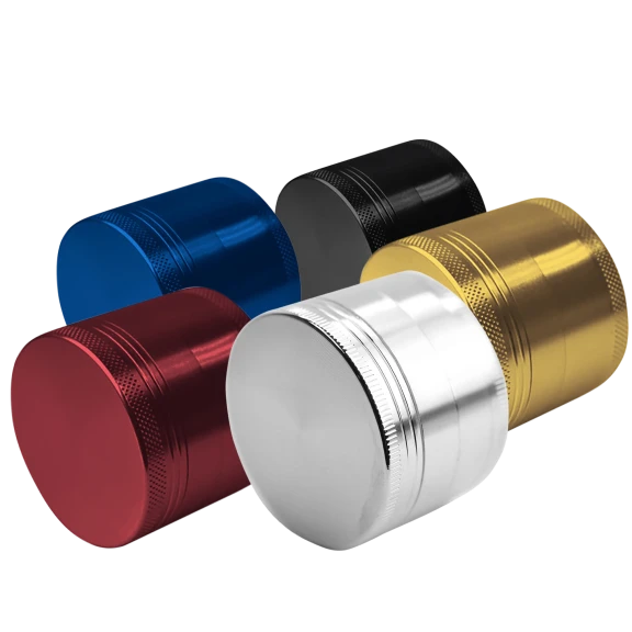 5-Piece Titanium Herb Grinder w/ Diamond Cut Teeth & Pollen Pick