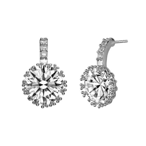 Megan Walford Lab Created Diamond Drop Earrings