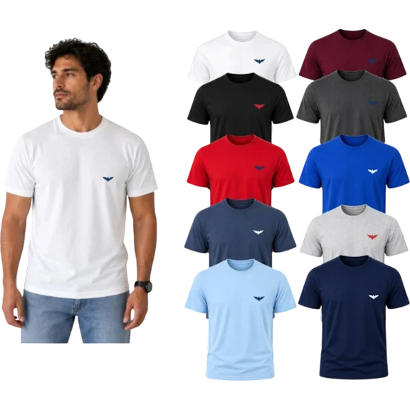 5-Pack: Pacific Eagle Men's Short Sleeve Crew Neck T-Shirts