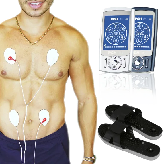 PCHLife 16-Channel TENS Electrotherapy Massager with Slippers
