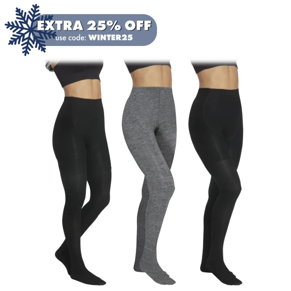 3-Pack: Nicole Miller Sweater Opaque Tights