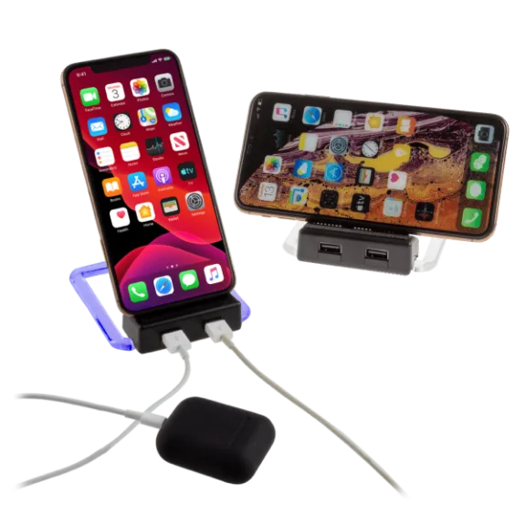 2-Pack: Xtreme Power Rotating Wireless Charger with 2 USB Ports