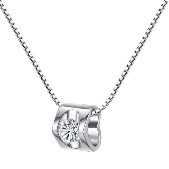 Hollywood Sensation Olivia Open Heart Crystal CZ Necklace