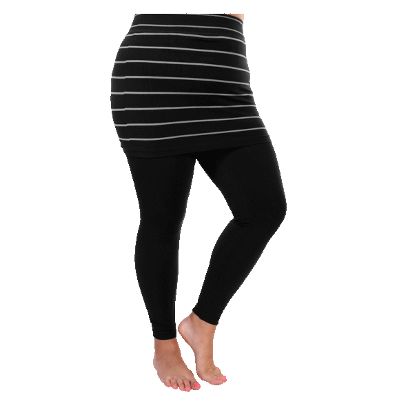 Angelina Cotton Comfort High Waisted Leggings with Mini Skirt