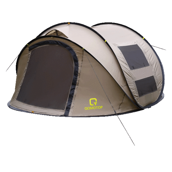 Qomotop 4-Person Water Resistant Pop-up Camping Tent