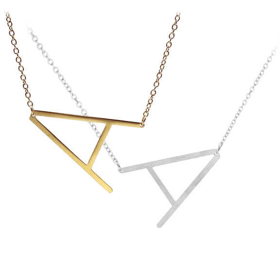 Pick Your 2-Pack: Savvy Cie 18K Gold Plated 1" Initial Necklace