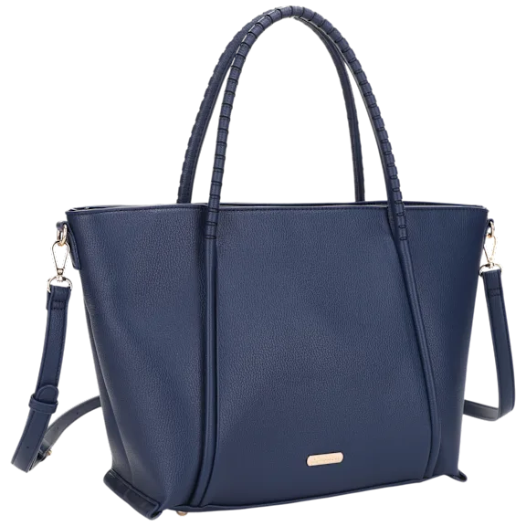 Emperia Becca Laser Cut Wrapped Handle Leo Tote Bag with Crossbody Strap