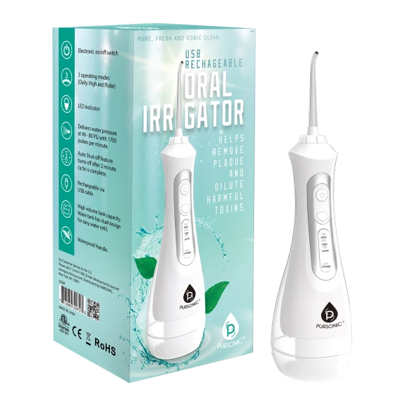 Pursonic USB Rechargeable Oral Irrigator Water Flosser