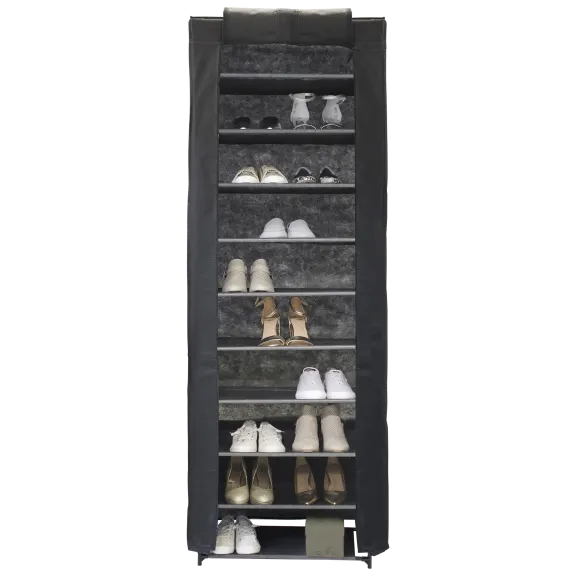 Farberware 10-Tier Covered Shoe Rack
