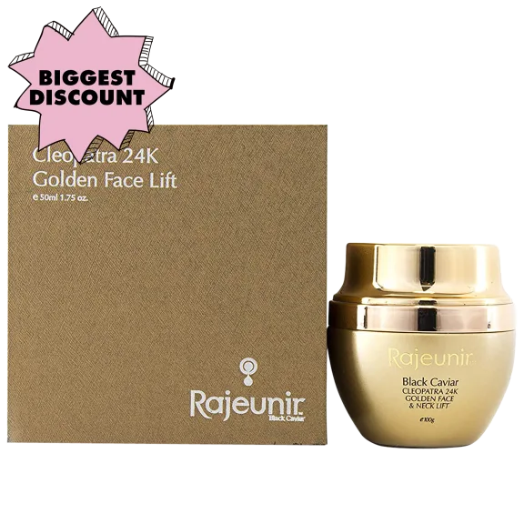 Rajeunir Black Caviar Cleopatra 24K Golden Face & Neck Lift Mask
