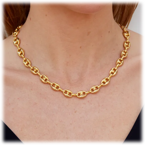 Savvy Cie 18K Gold Plated Mariner Link Necklace