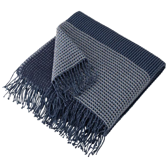 Glitzhome Indigo Acrylic Woven Throw