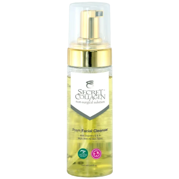 Secret Collagen Foam Facial Cleanser with Vitamin E & A