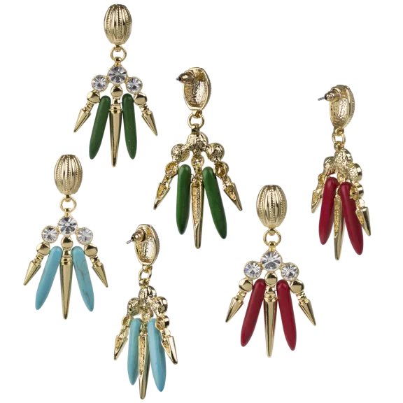 Kenneth Jay Lane Egyptian Empress Dangle Earrings