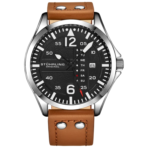 Stuhrling Men's Classic Aviator 41mm Quartz Watch
