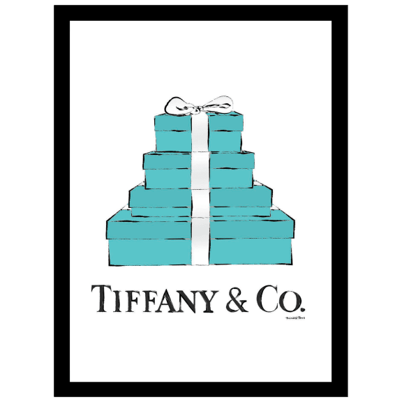 Fairchild Paris Tiffany Boxes - 14" x 18" Framed Print