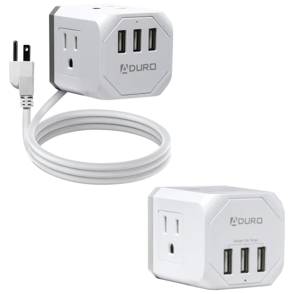 2-Pack: Aduro Powerup Squared Home & Travel Charging Bundle