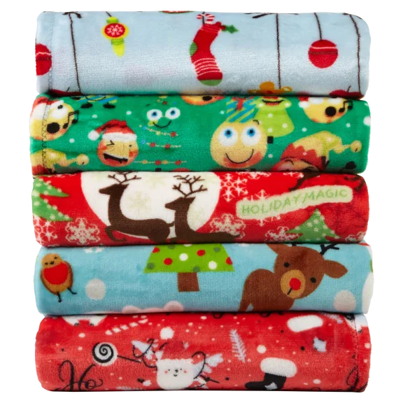Noble House Holiday Microfiber Plush Throw