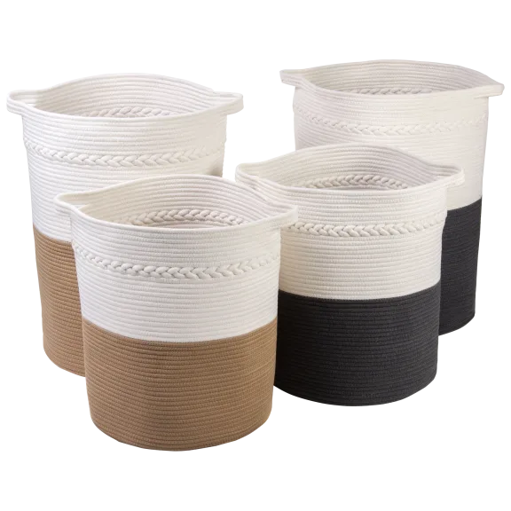 2-Pack: StoreSmith 2-Tone Rope Baskets