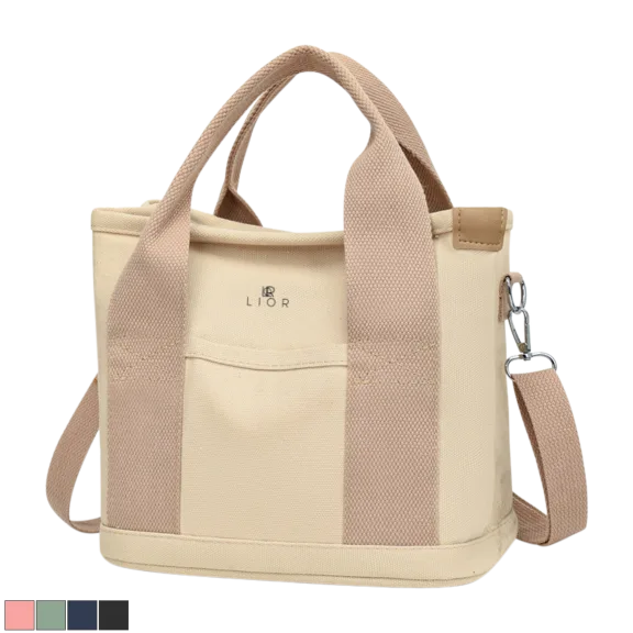 Lior Canvas Women's Crossbody Shoulder Bag with Pockets