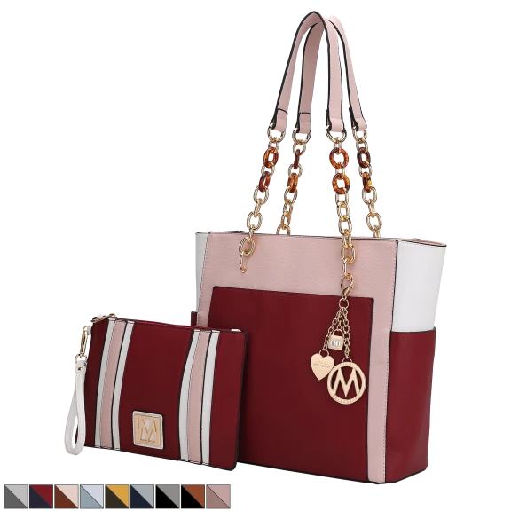 MKF Collection Rochelle Tote & Wristlet Set