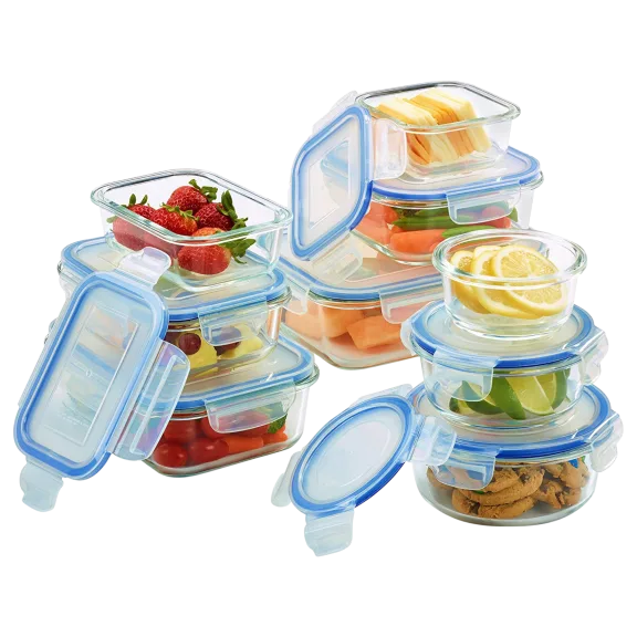 American Lux 18-Piece Meal Prep Glass Storage Set