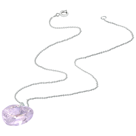 Designs by FMC Swarovski Crystal Heart Pendant on 18" Sterling Silver Chain