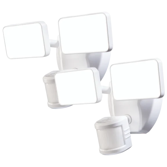 2-Pack: SECUR360 Wired 2000-Lumen LED Wi-Fi Security Lights
