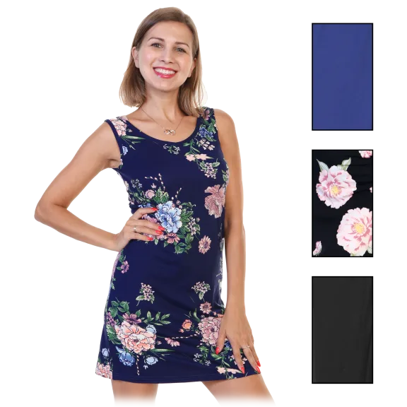 Angelina Brushed Microfiber Tank Dress Nightgown