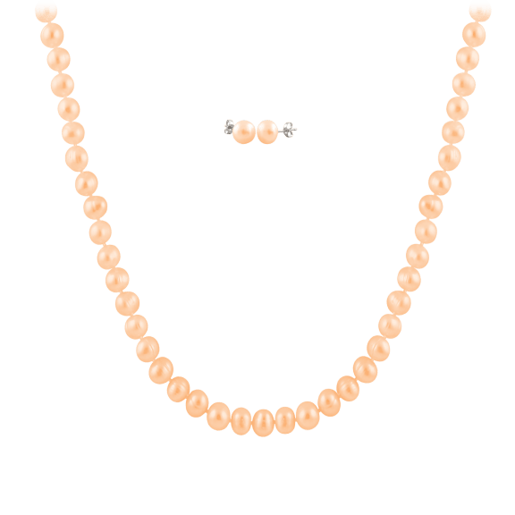 Splendid Pearls 2 Piece Pink Pearl Set
