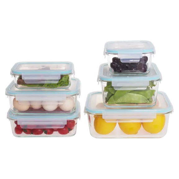 Genicook 6-Pack Glass Food Storage Set