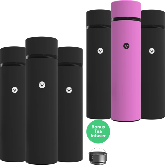 3-Pack: Vremi 17oz Premium Hot/Cold Double Walled Insulated Bottles