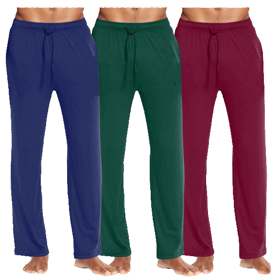 3-Pack: Men's Comfort Lounge Pants with Pockets