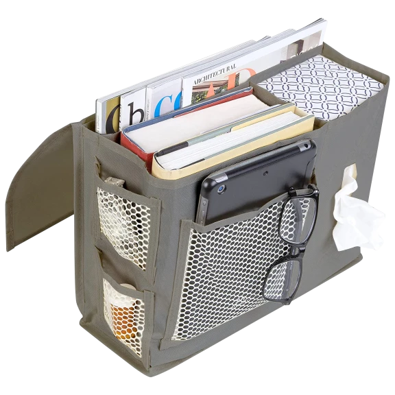 Farberware 6 Pocket Bedside Caddy with Tissue Box Holder