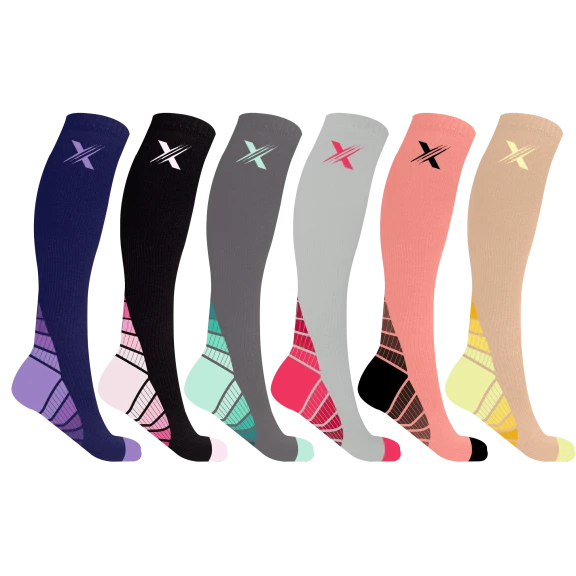 Extreme Fit 6-Pairs: Unisex Sports Compression Socks