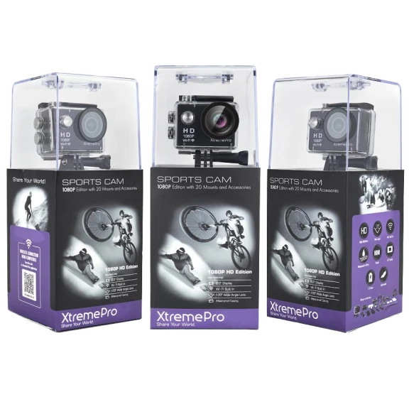 XtremePro Full HD Waterproof Sports Camera Bundle with Wifi and 20 Accessories