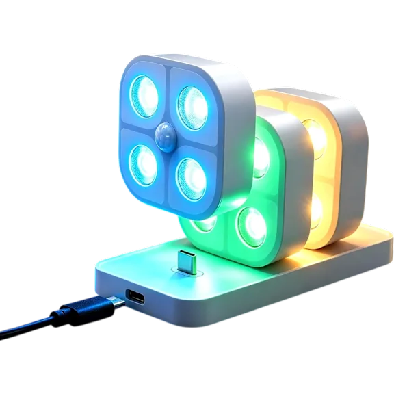 3-Pack: Hakol Rechargeable LED Puck Lights with Motion Sensor, Remote & Timer