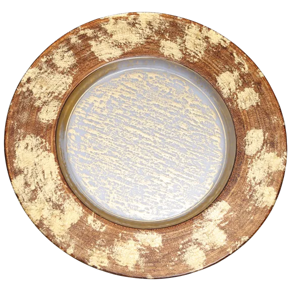Classic Touch Gold Leopard Designed Charger / Platter