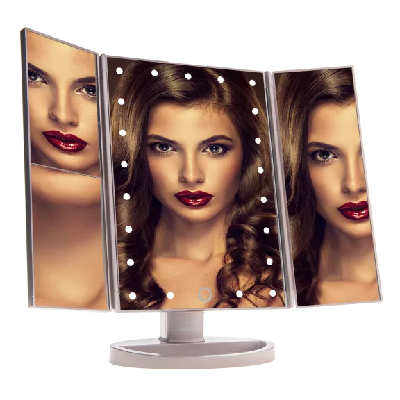 Vivitar Simply Beautiful 21 LED Light Up Trifold Mirror