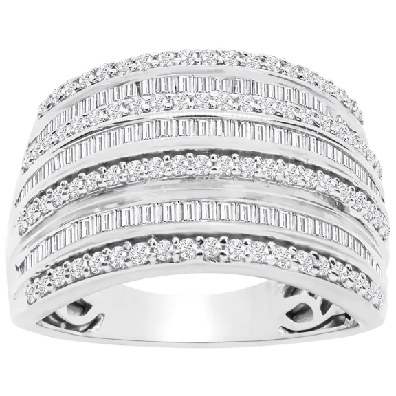 Baguette & Round 1.0 Carat TW Colorless Diamond Ring