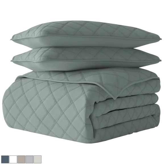 Cloth & Gable Diamond Stitch Quilted Coverlet Set