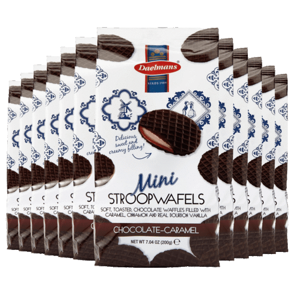 12-Pack: Daelmans Mini Stroopwafels & Jules Destrooper Almond Thins