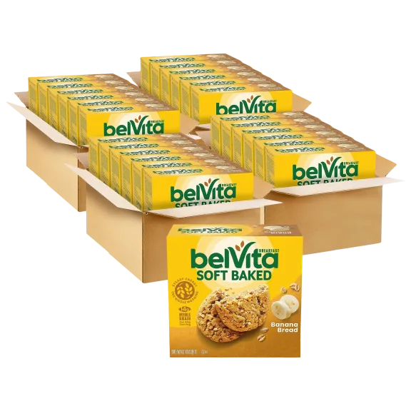 120-Pack: belVita Soft Baked Banana Bread Breakfast Cookies