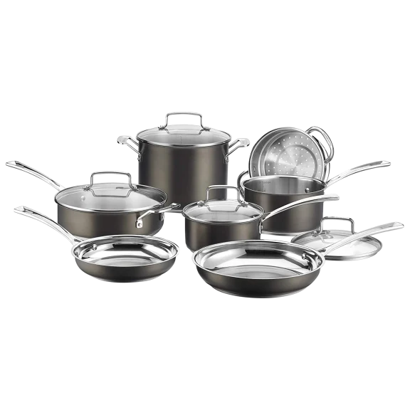 Cuisinart 11-Piece Black Stainless Collection Cookware Set